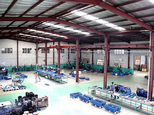 Interior view of left side of assembly workshop